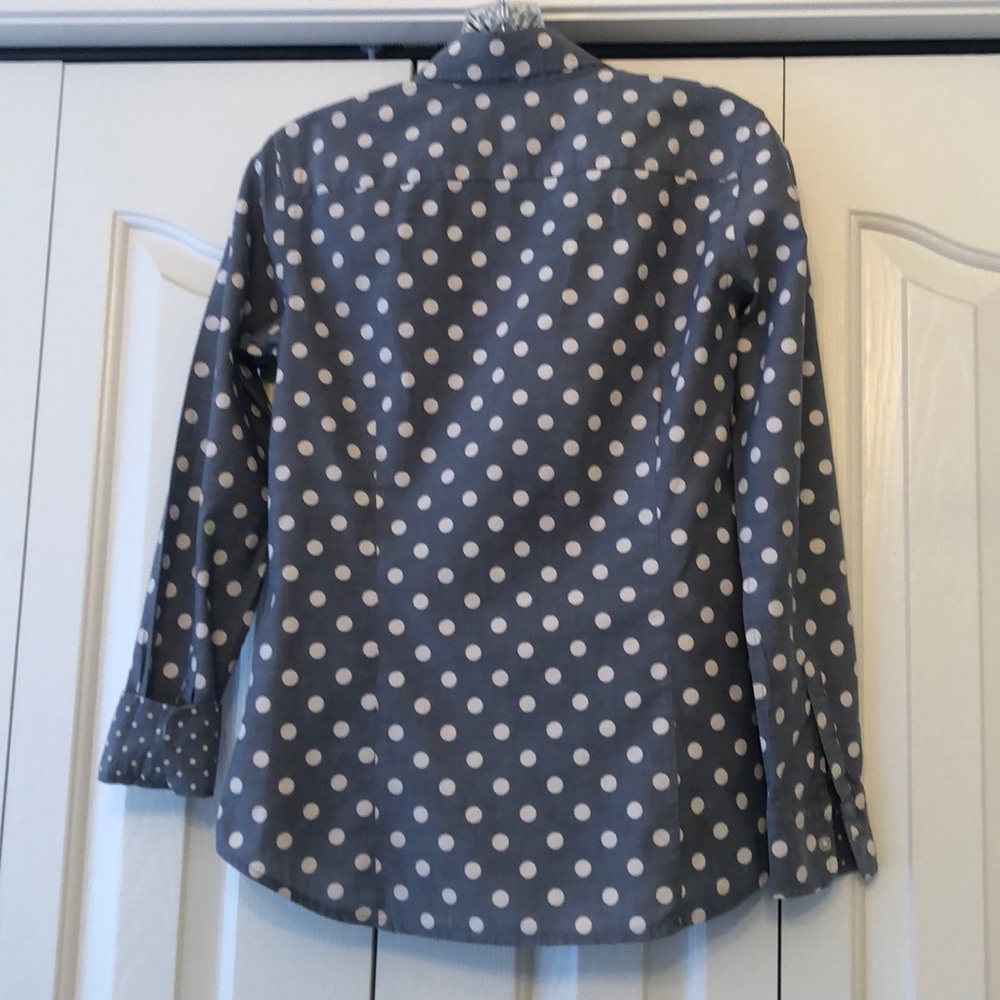Banana Republic Chambray Polka Dot Shirt - Picture 2 of 4